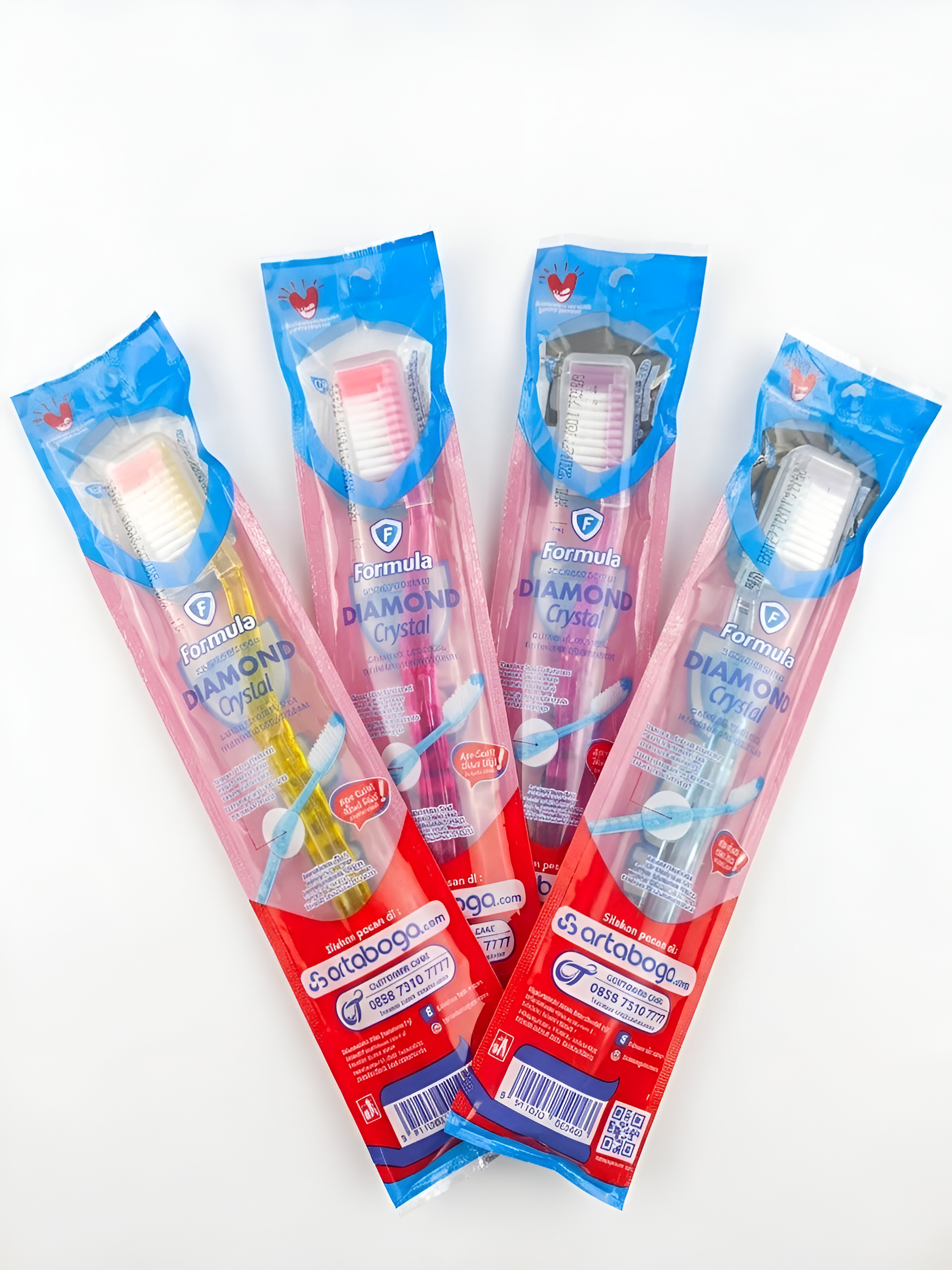 Formula Diamond Crystal Multi Coloured Tooth Brush  (1 Piece)