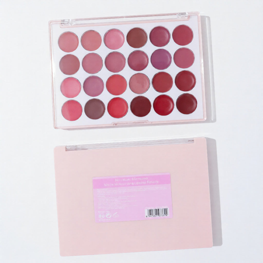 Miss Rose 24-Color All-Round Matte Moisturizing Lipstick Palette
