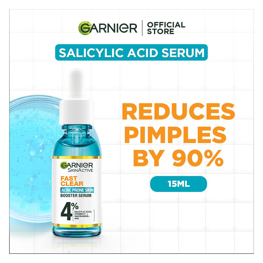 Garnier Skin Active Fast Clear Booster Face Serum, For Acne Prone Skin 2 Size