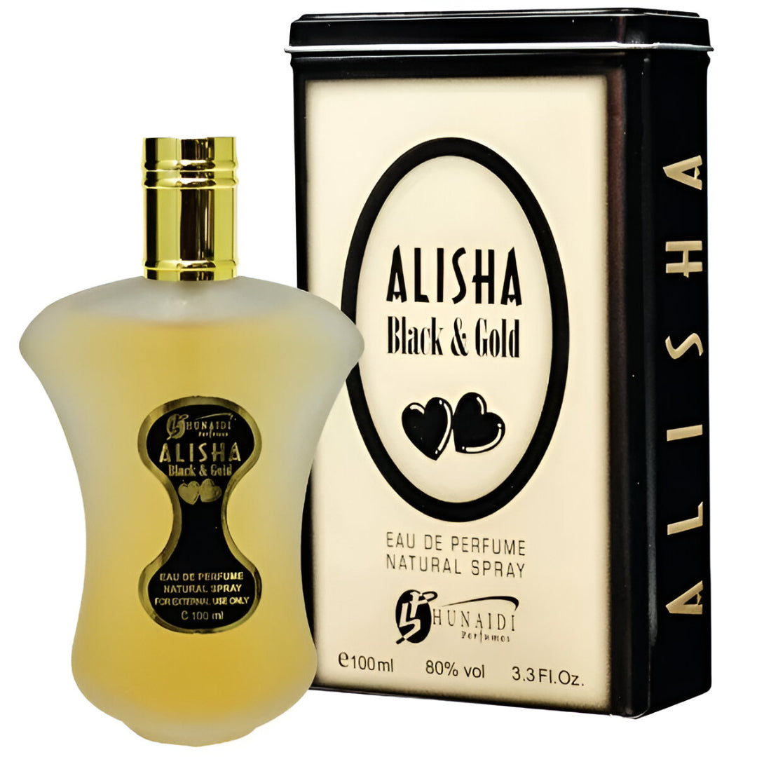 Alisha Black & Gold Eau De Parfum by Hunaidi Perfumes