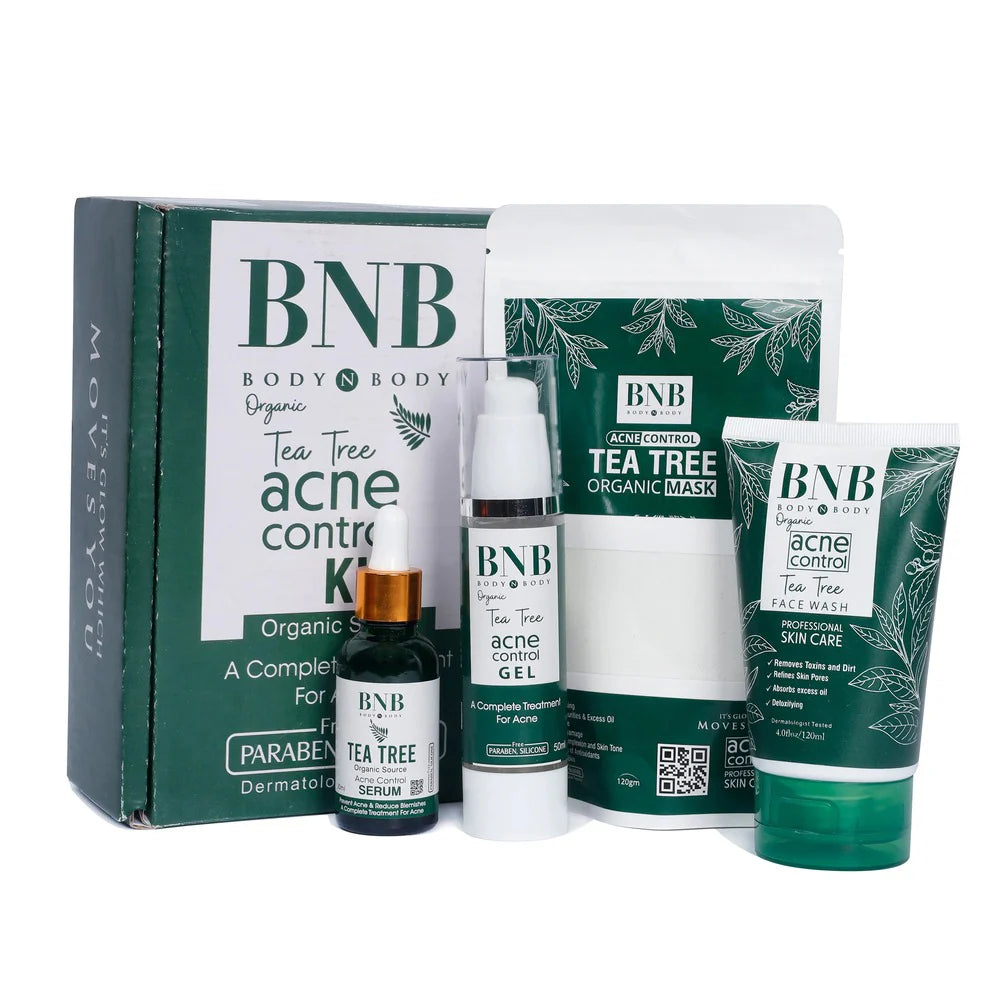 BNB Organic Tea Tree Acne Control Kit (4 Pcs)