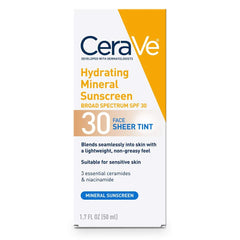 CeraVe - Hydrating Mineral Sunscreen SPF 30 with Sheer Tint - 50ml