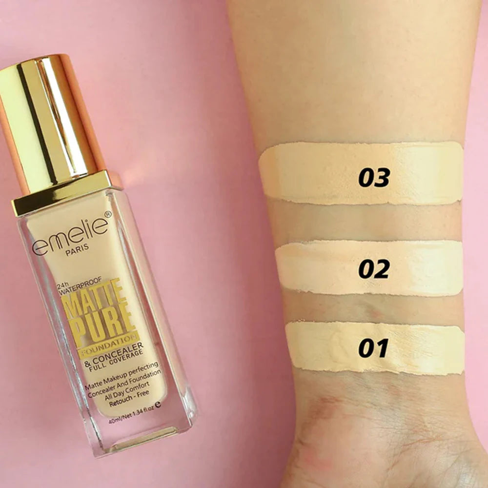 Emelie Paris Matte Pure 2-in-1 Foundation & Concealer