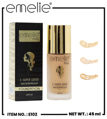Emelie Paris E-Super Cover Waterproof Foundation (E102)