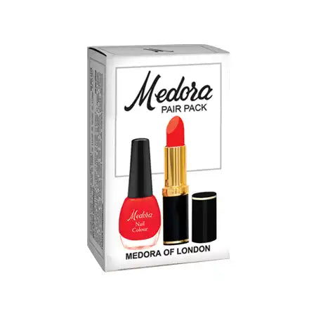 Medora Glossy Pair Pack With Talcum Powder Sample/Perfume Inside.