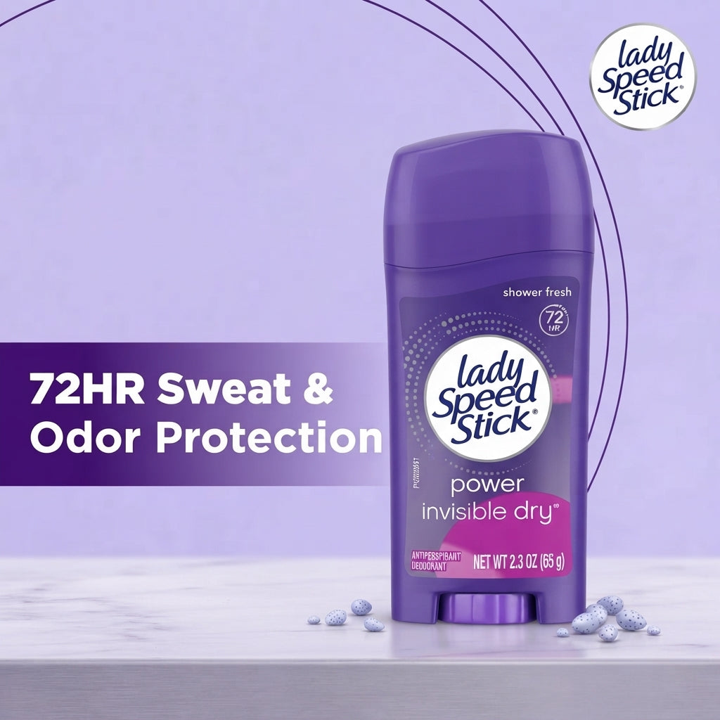 Lady Speed Stick 72H Antiperspirant Deodorant Stick – Shower Fresh (39.6g)