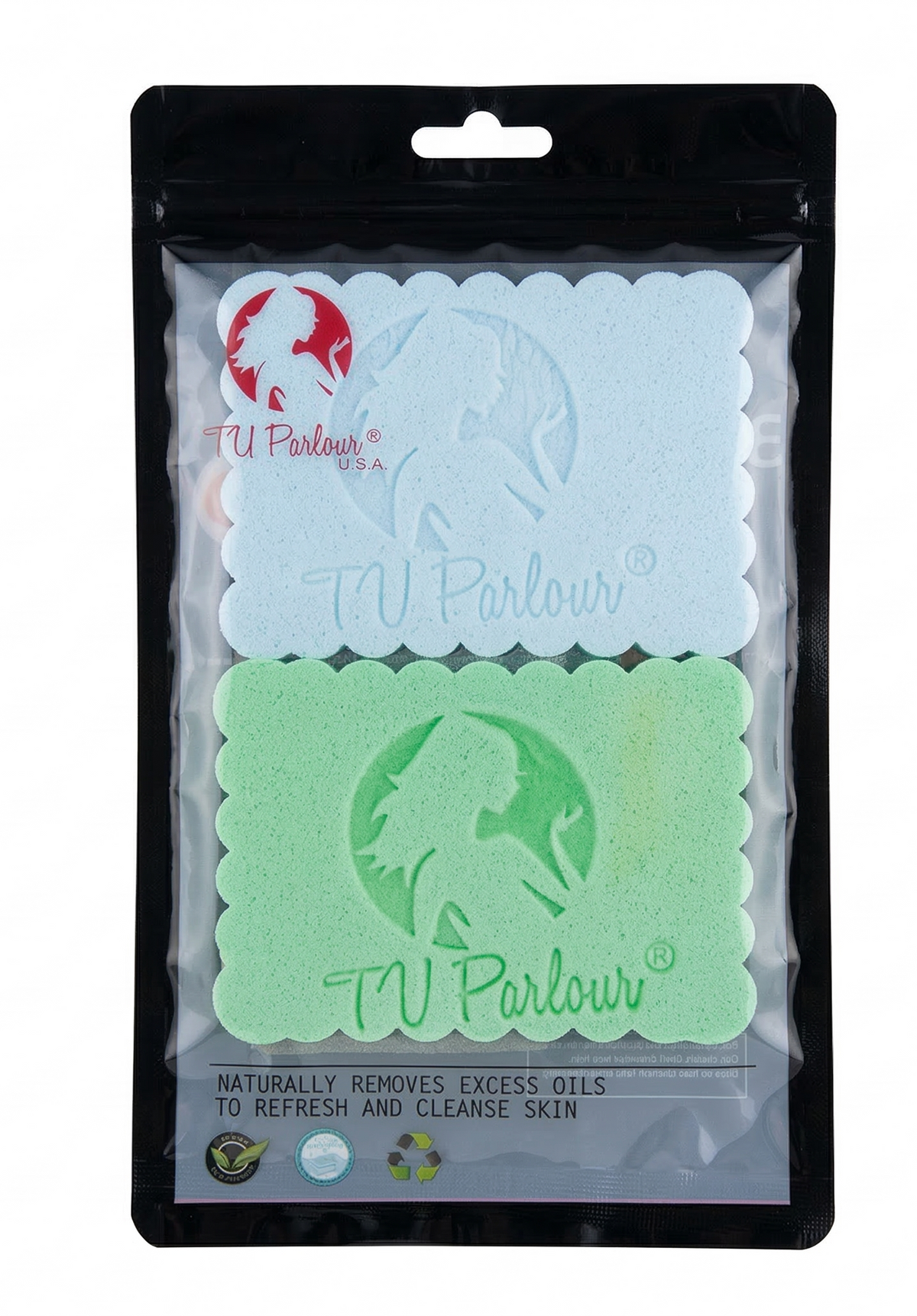 TV Parlour Scalloped Edge Facial Cleansing Sponges - Pack of 2