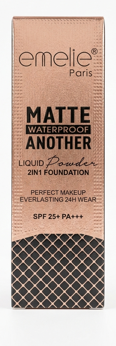 Emelie Paris 2-in-1 Liquid Powder Foundation – Matte & Waterproof