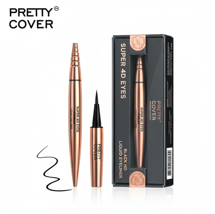 Pretty Cover Super & 4D Eyes Liquid Eyeliner