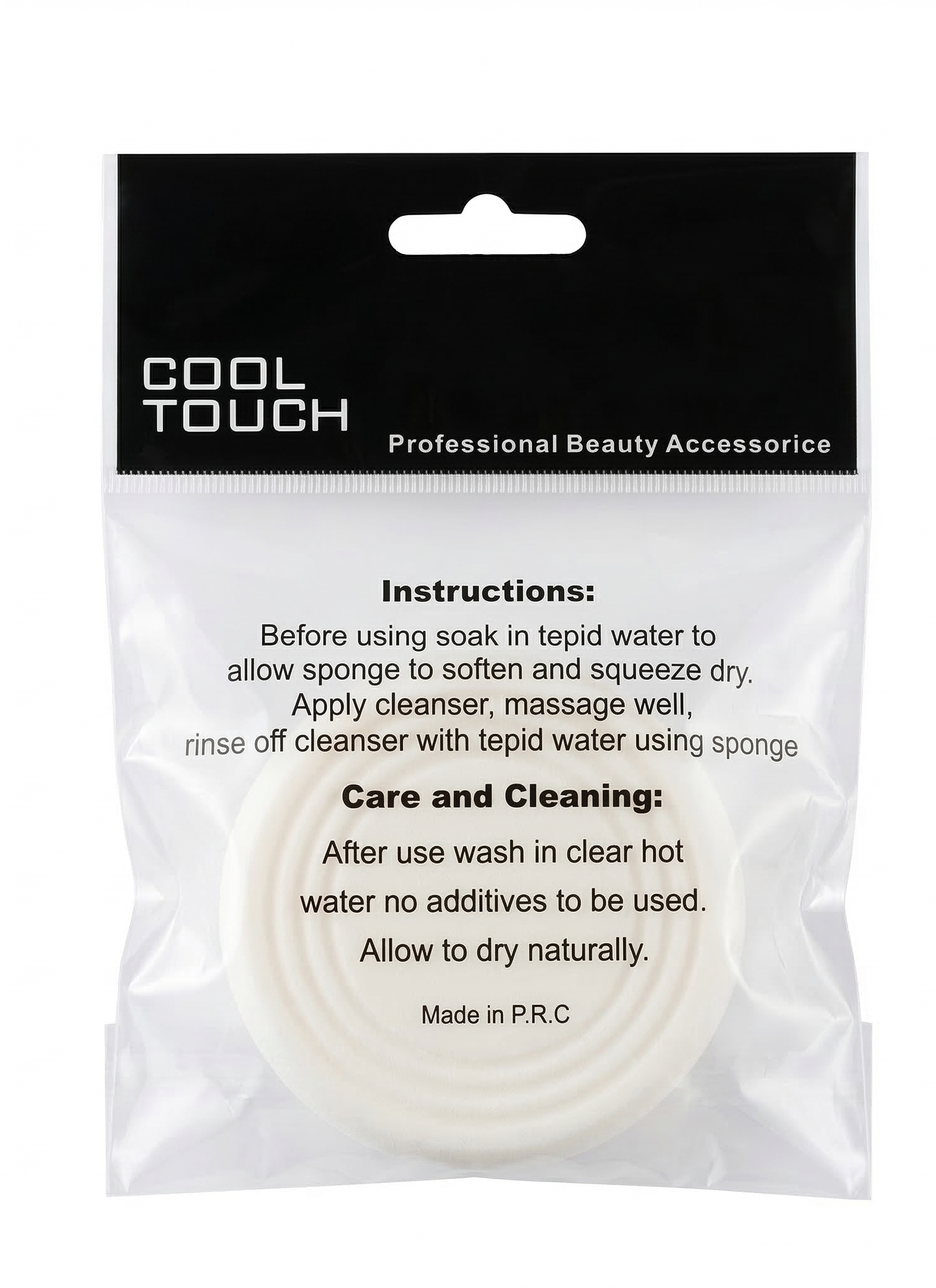 Cool Touch Professional Facial Cleansing & Makeup Removal Sponge