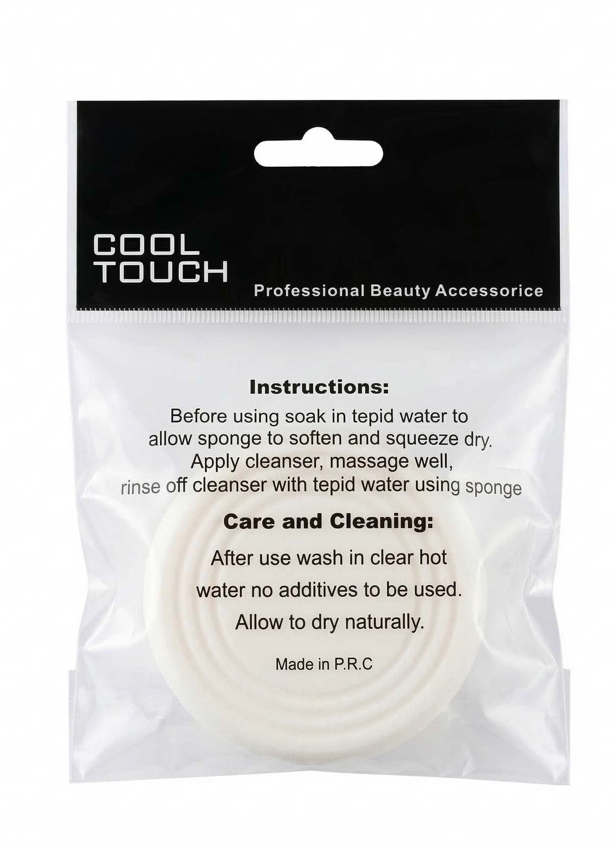 Cool Touch Professional Facial Cleansing & Makeup Removal Sponge