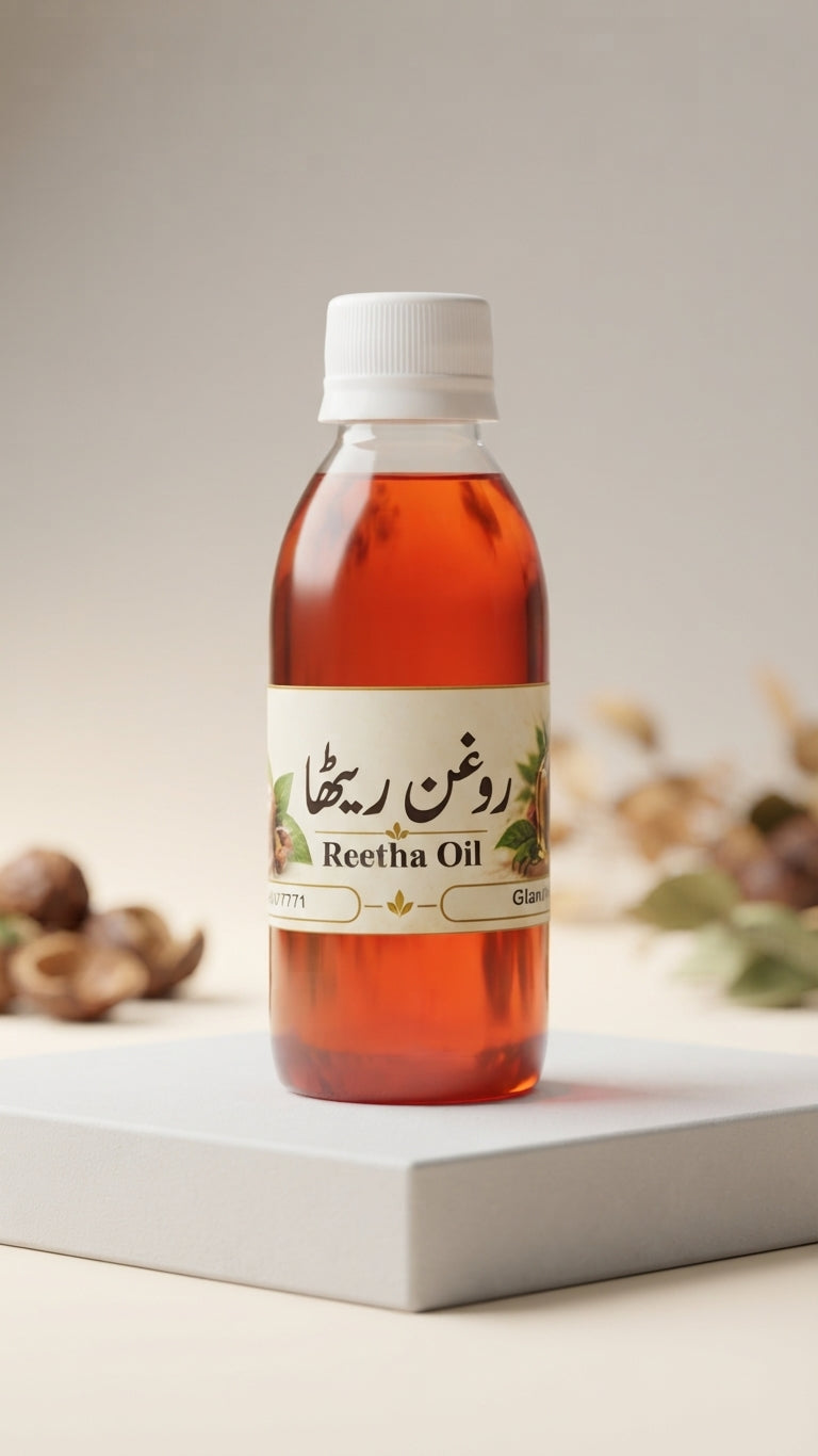 Glanora Cosmetics Premium Pure Reetha Oil | Natural Hair Growth & Scalp Nourishment