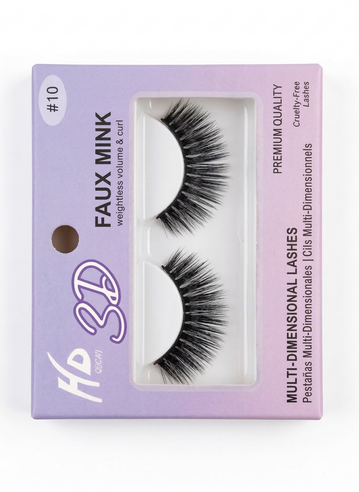 HD 3D Faux Mink Multi-Dimensional Lashes - Style #10 (Premium Quality)