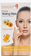 Emelie Paris Facial Waxing Strips for Face & Underarm – Chamomile Extract