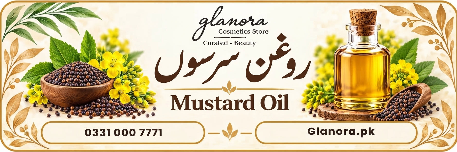 Pure & Natural Multi-Purpose Mustard Oil | Cold-Pressed Hair, Skin & Body Oil