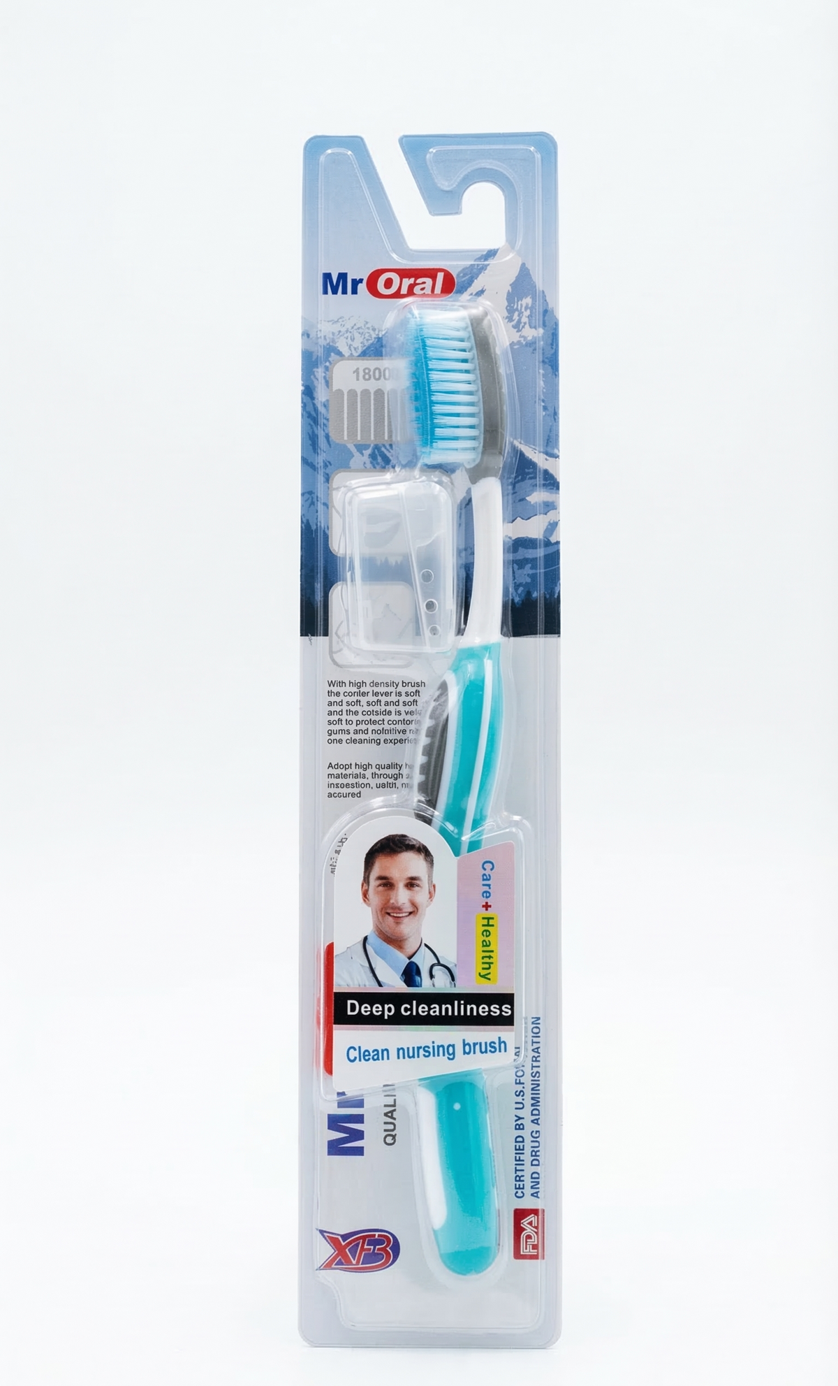 Mr Oral Deep Clean Nursing Toothbrush with Protective Cover