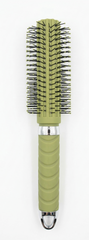 Premium Olive Green Round Styling Brush - Volumizing & Blowout Hairbrush
