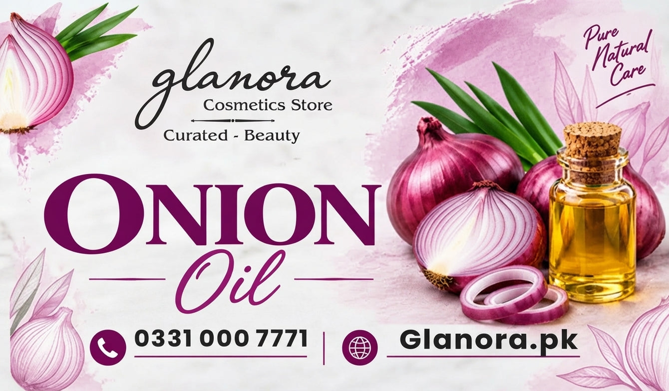 Glanora Onion Oil – Pure Natural Care for Hair Growth & Scalp Nourishment