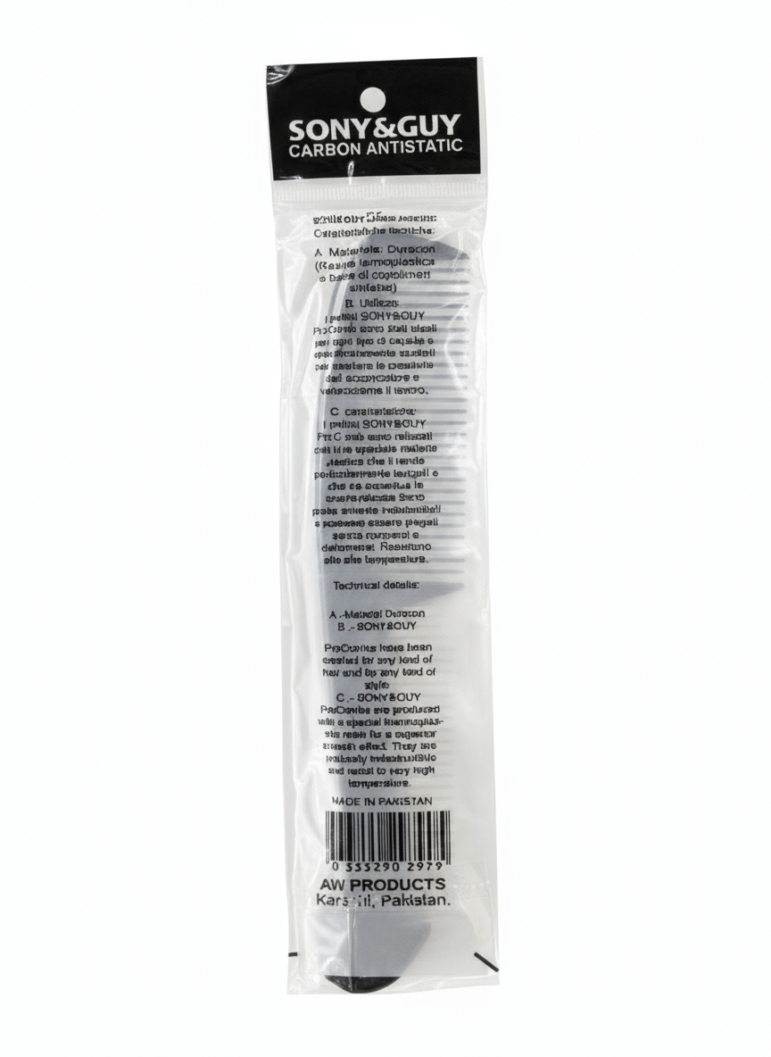 Carbon Anti Static Comb (Black)