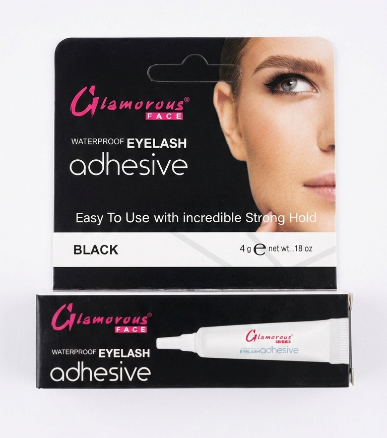 Glamorous Face Waterproof Eyelash Adhesive – Incredible Strong Hold (Black)