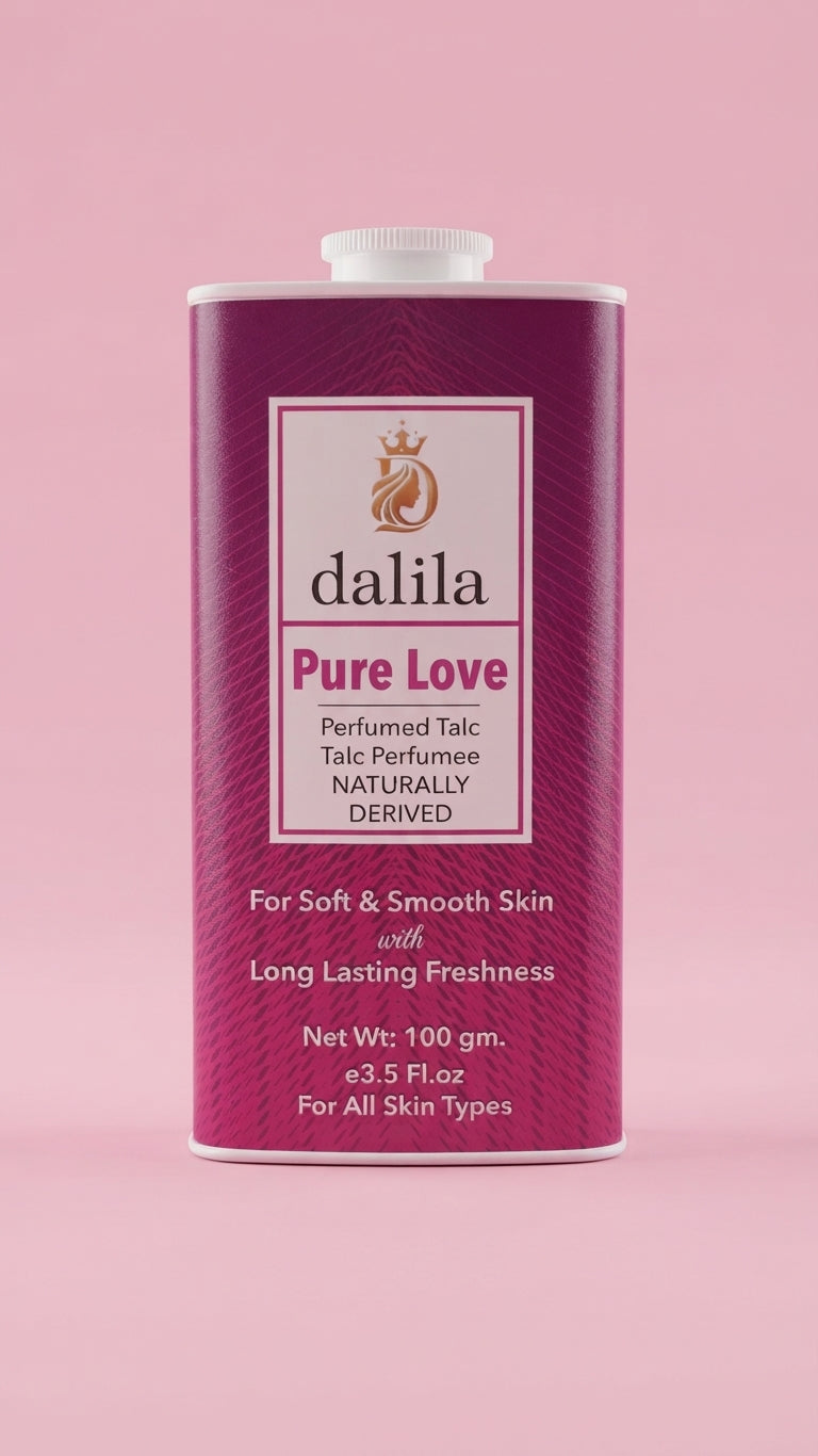 Dalila Pure Love Perfumed Talc | 100g Silky Soft Body Powder with Long-Lasting Fragrance