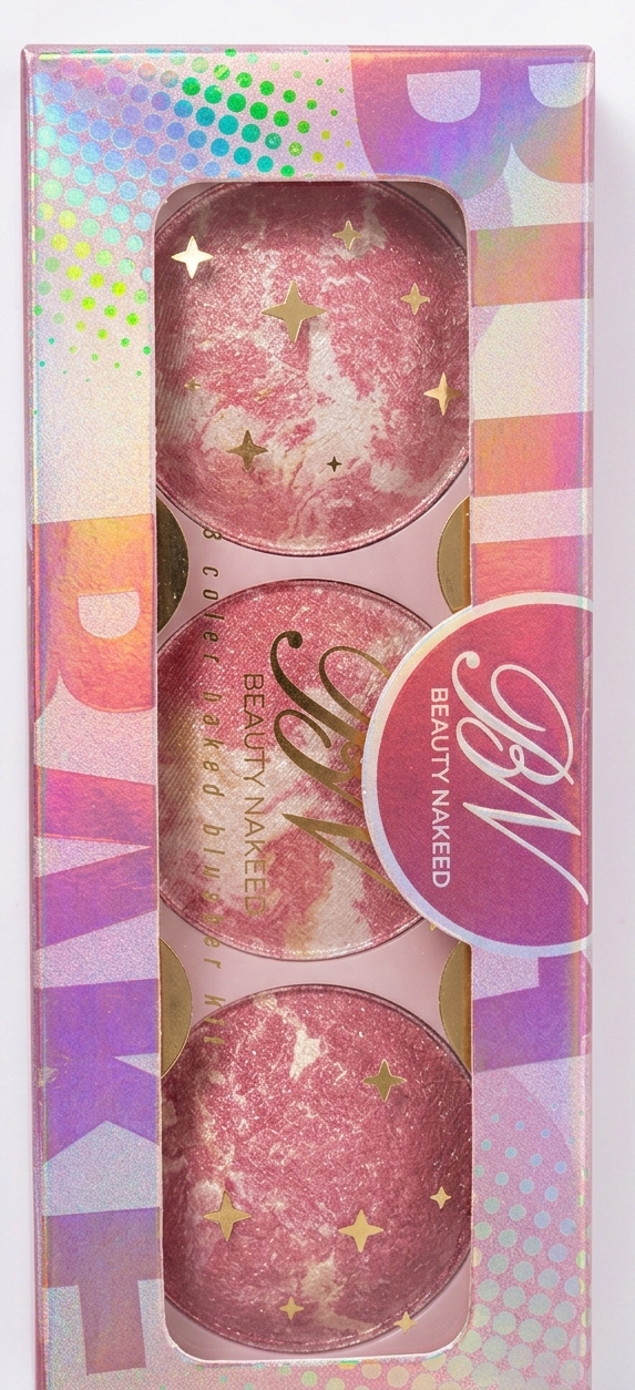 Beauty Naked 3-Color Baked Blusher Kit – Shimmer & Glow Palette
