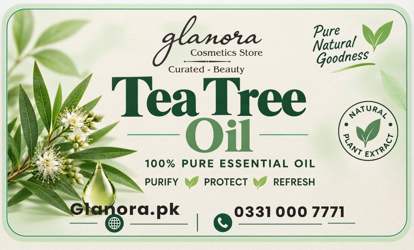 Glanora Cosmetics Tea Tree Oil – 100% Pure Essential Oil for Purifying, Protecting & Refreshing Skin & Hair