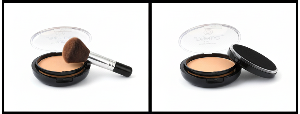 Emelie Professional Makeup 2-in-1 Compact Powder