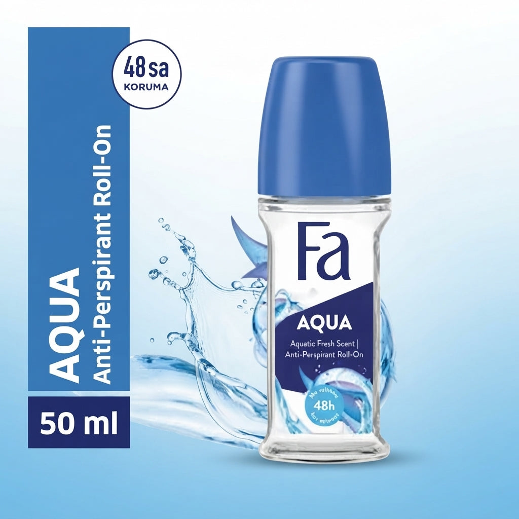Fa Aqua Anti-Perspirant Roll-On | 48h Long-Lasting Protection & Enchanting Fragrance | 50 ml