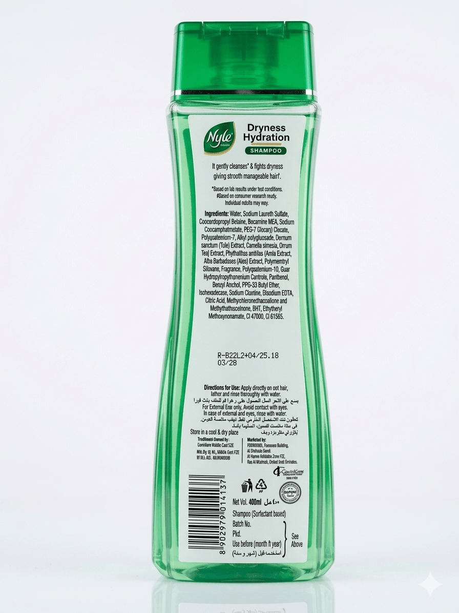 Nyle Shampoo (Dryness Hydration) 400ml