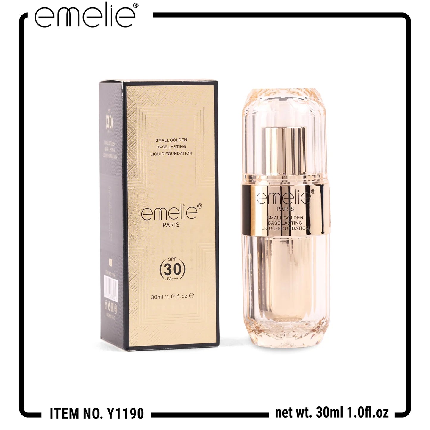 Emelie Paris Small Golden Base Lasting Liquid Foundation