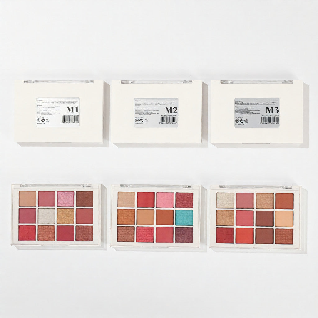 Miss Rose Artist Couture Supreme 12 Color Eyeshade Kit (MR105 N1-N3/M1-M3)