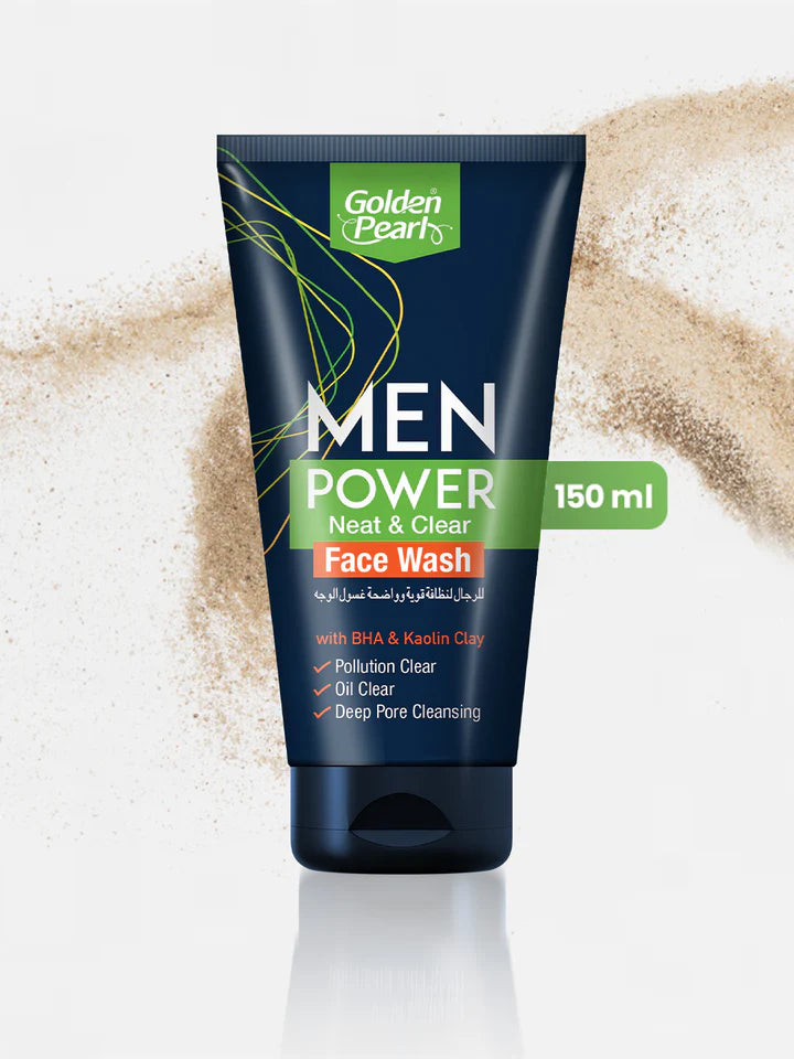 Golden Pearl MEN POWER Neat & Clear Face Wash (2 Sizes)