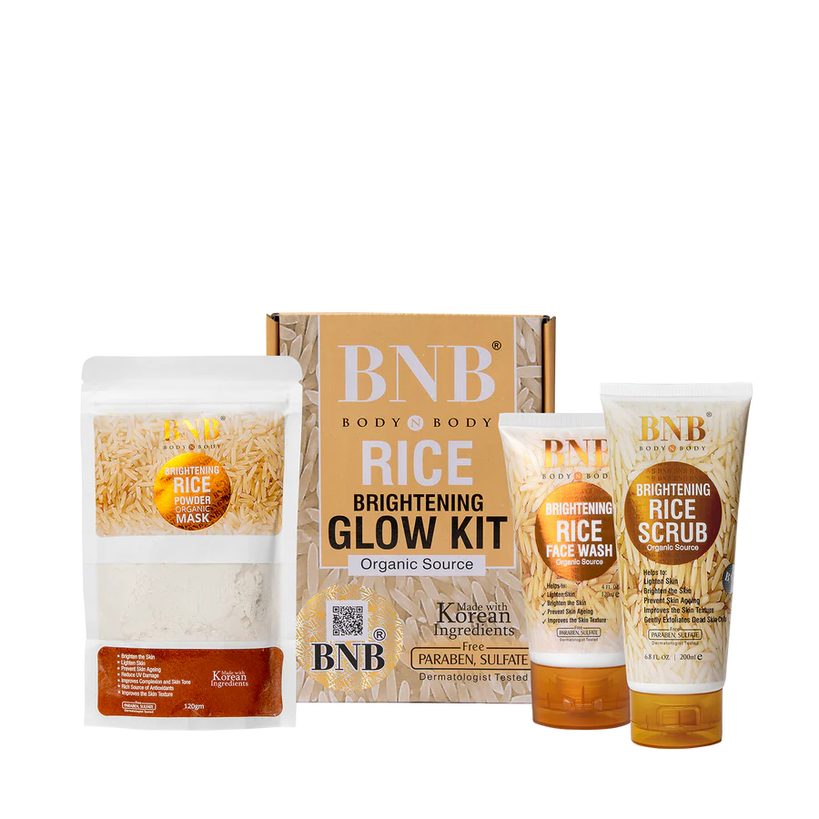 BNB Rice Extract Facial Kit For Bright & Glowing Skin