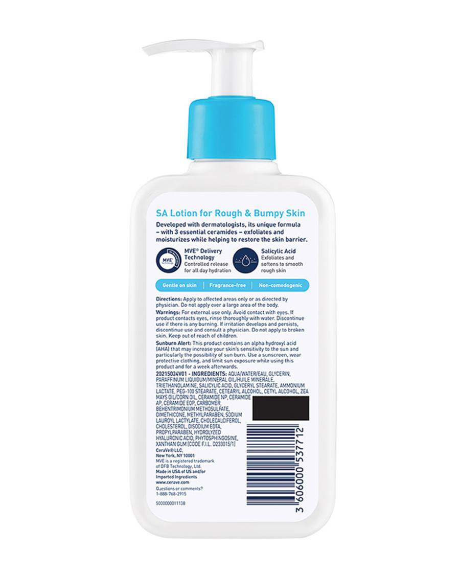 CeraVe Moisturizing SA Lotion (For Rough & Bumpy Skin) - 237ml