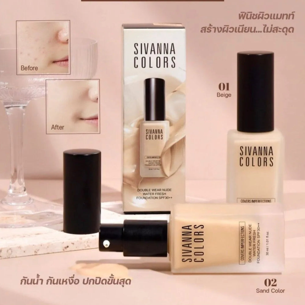 Sivanna Colors Double Wear Nude Water Fresh Foundation SPF30++