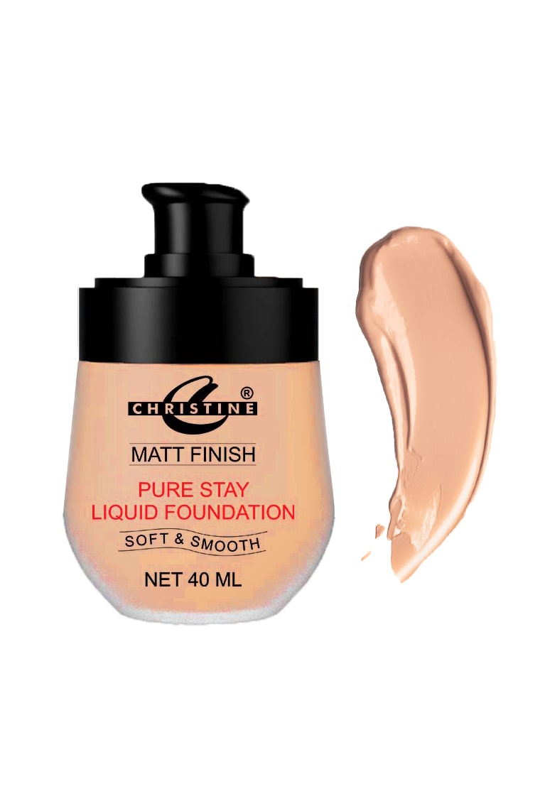 CHRISTINE® Matt Finish Pure Stay Liquid Foundation - Soft & Smooth (40 ml)