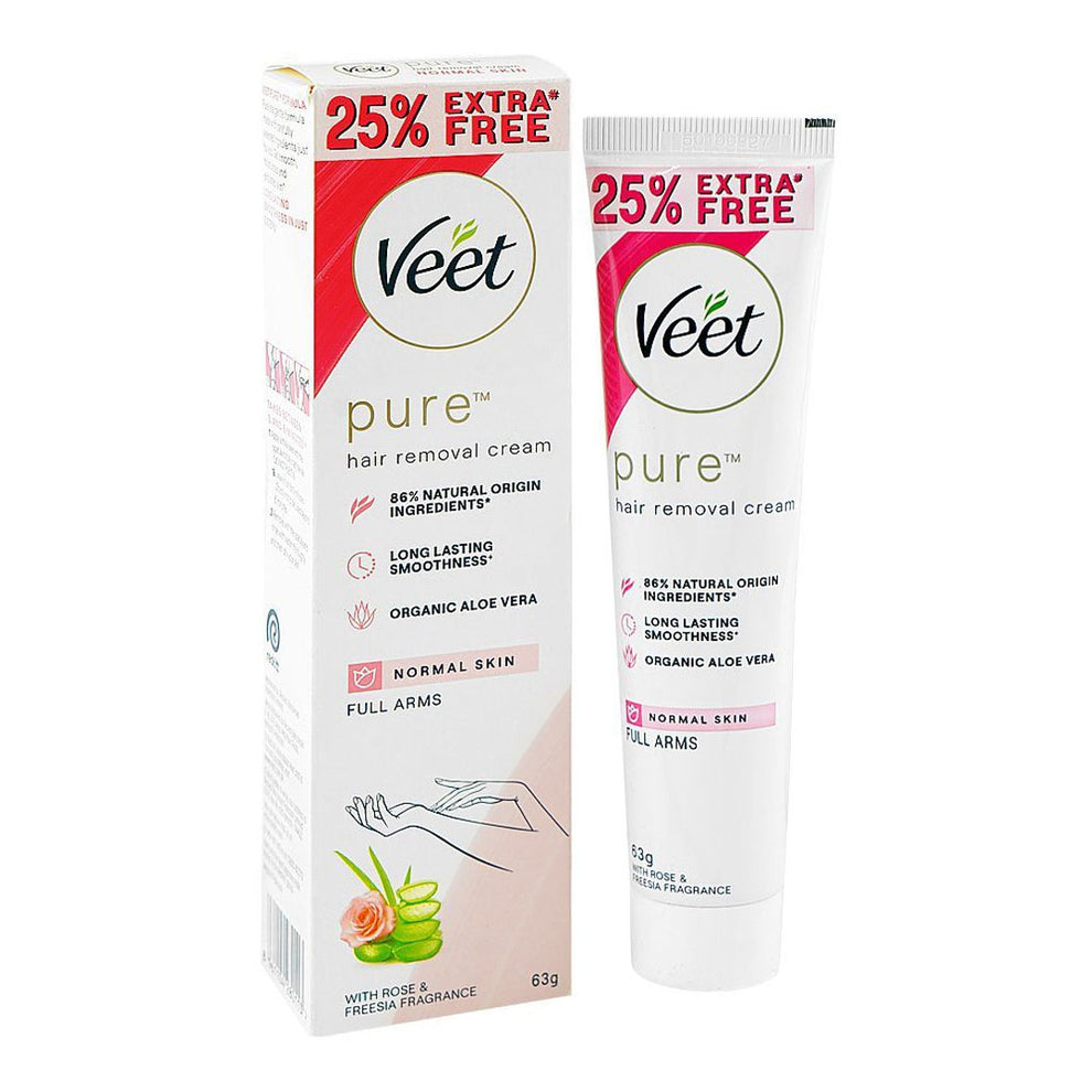 Veet Pure Hair Removal Cream for Normal Skin With Rose & Freesia Fragrance (63g)