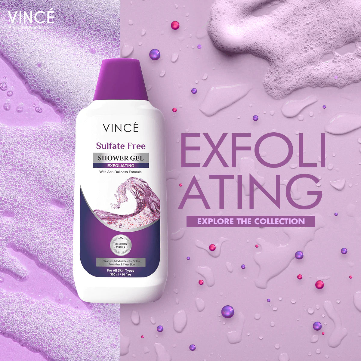 Vince Exfoliating Shower Gel 300ml