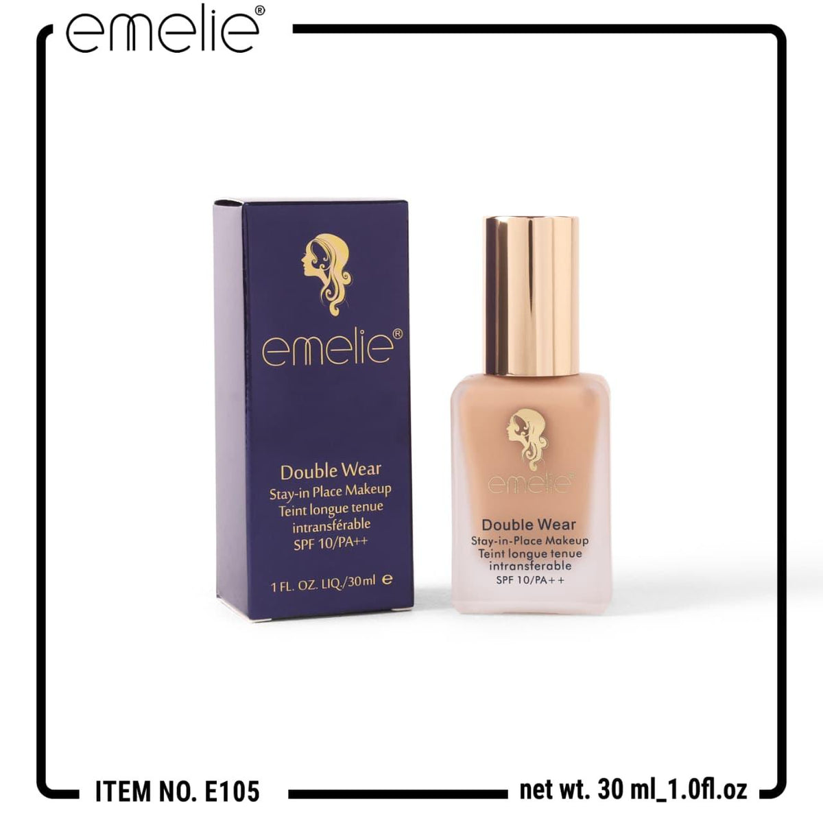 Emelie Double Wear Stay-in-Place Makeup Foundation