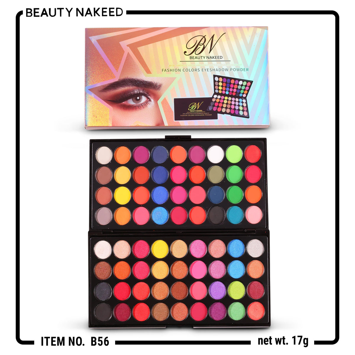 BEAUTY NAKEED 78 Color Fashion Colors Eyeshadow Powder Palette
