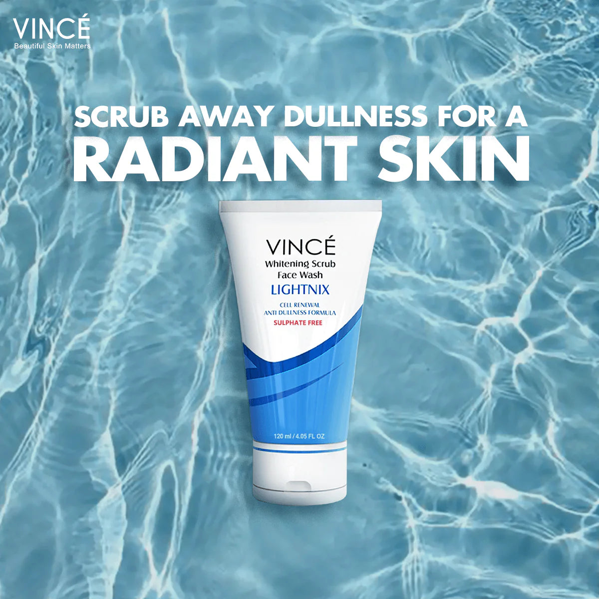 Vince Whitening Scrub Face Wash 120ml