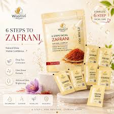 WOOMIN 6 STEPS ZAFRANI  FACIAL TRAIL PACK .