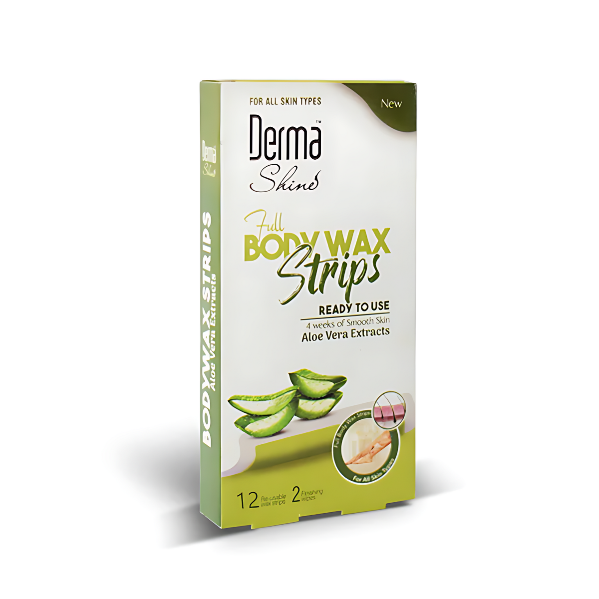 Derma Shine Full Body Wax Strips with Aloe Vera Extracts