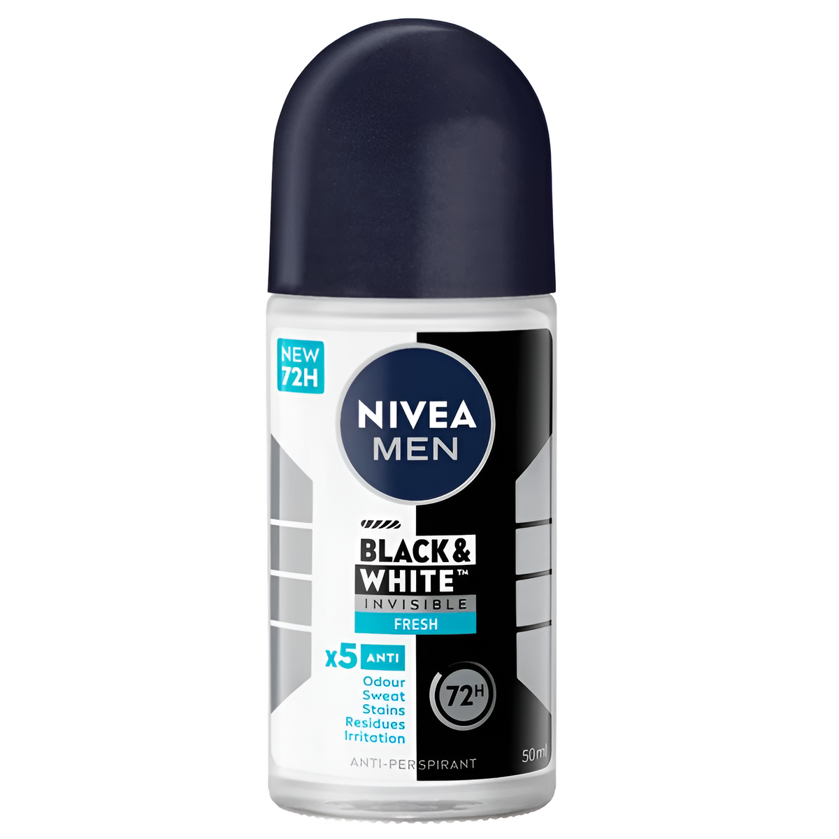 NIVEA MEN Black & White Invisible Fresh Roll-On (50ml)