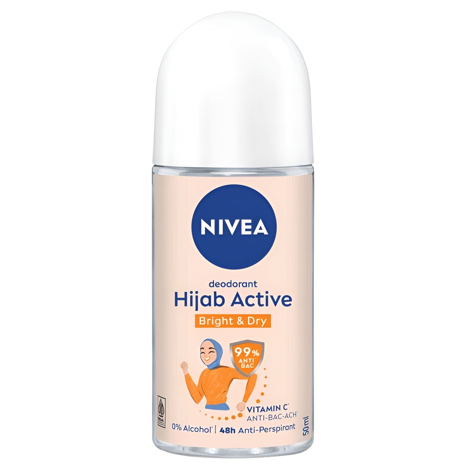 NIVEA Deodorant Hijab Active Bright & Dry Roll-On (50ml)
