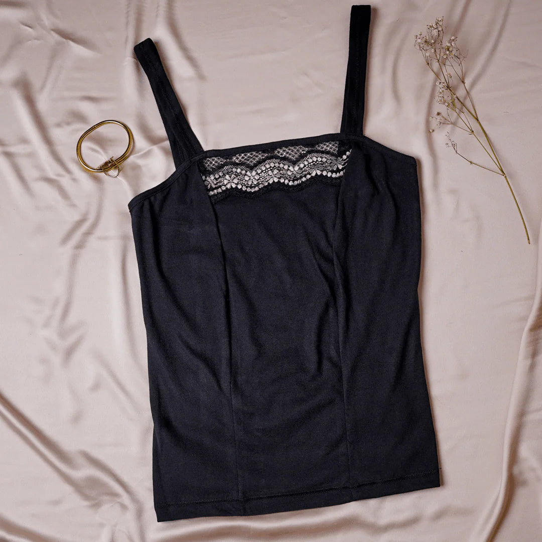 IFG Camisole 002 Top For Women, Girls (Black, Skin, White)