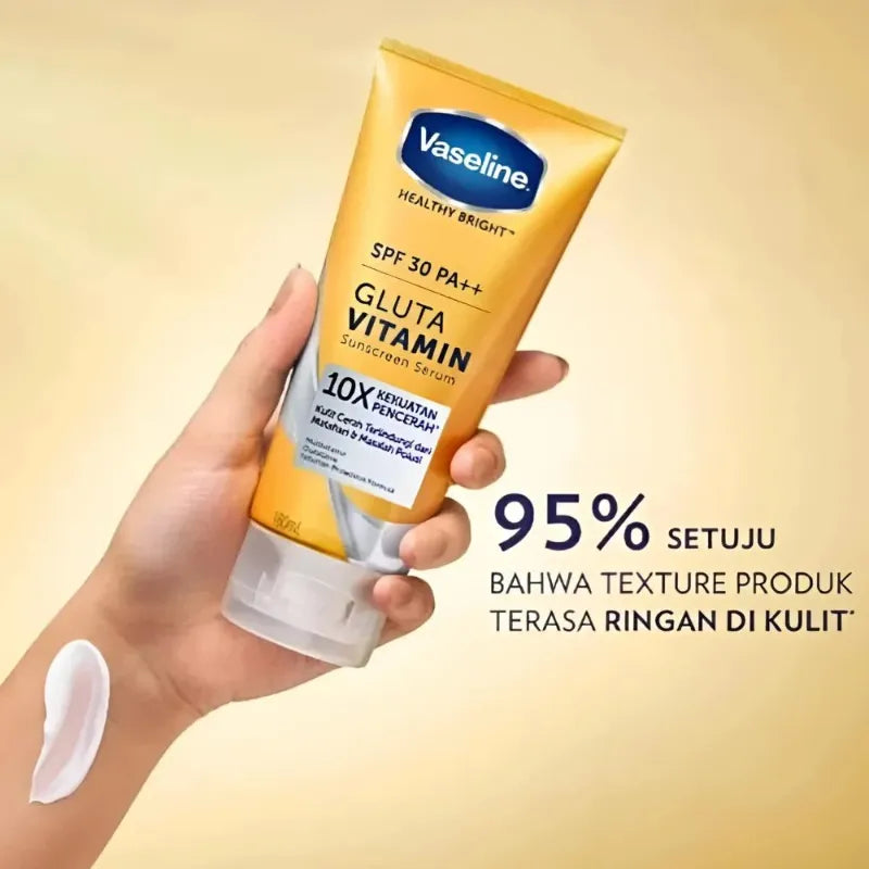 Vaseline Healthy Bright Gluta Vitamin Sunscreen Serum SPF 30 PA++ (180ml)