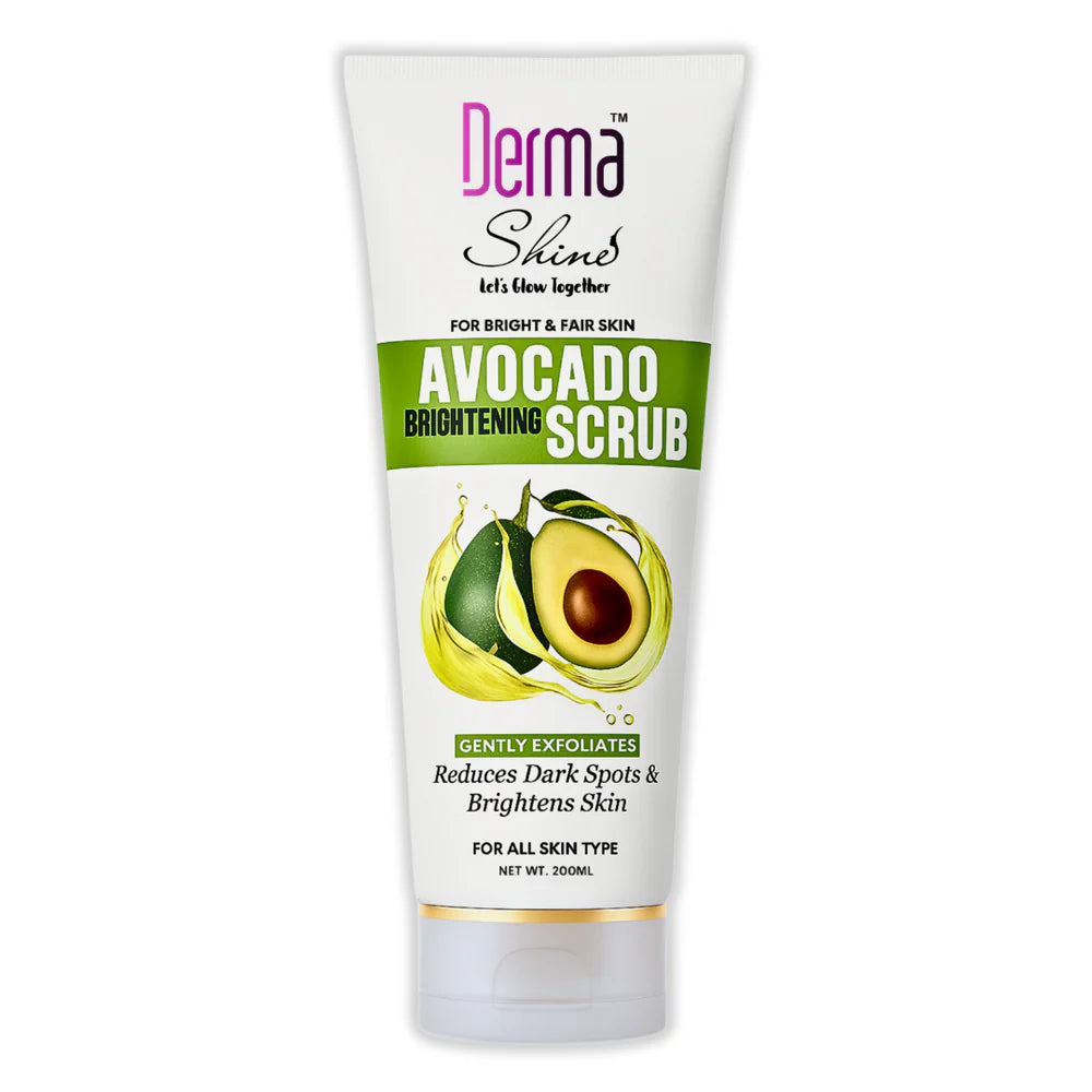 Derma Shine Avocado Brightening Scrub (200ml)