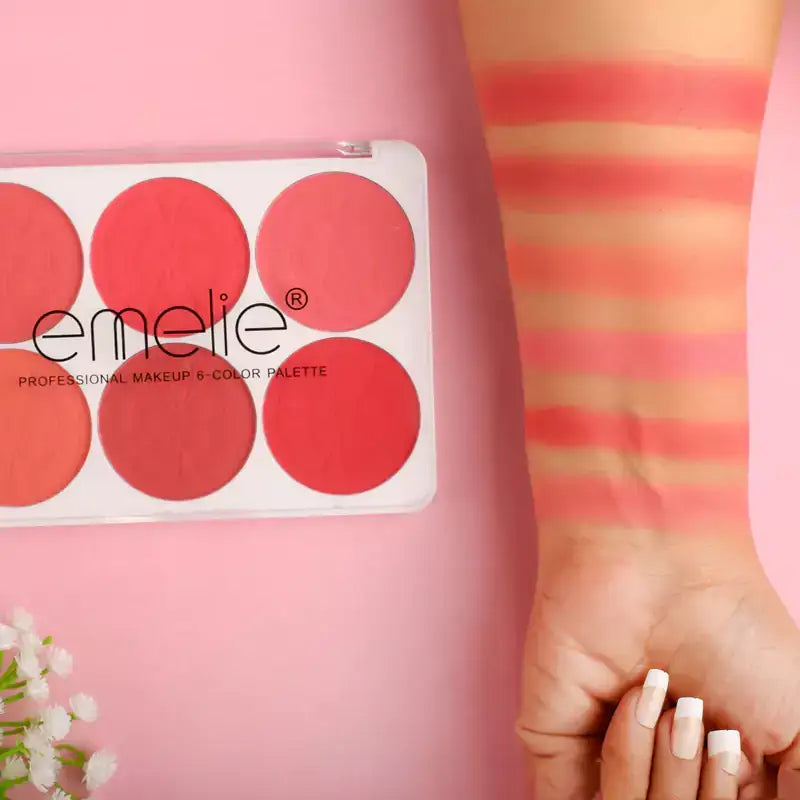 Emelie professional Matte Blusher 6 Color Pallete